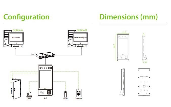 Đại lý phân phối Máy chấm công khuôn mặt ZKTeco G4 uy tín
