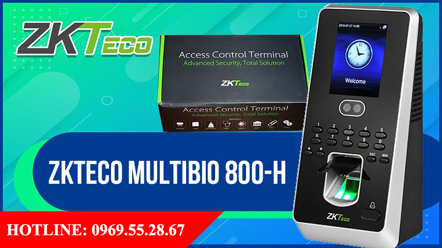 Máy chấm công khuôn mặt ZKteco MultiBio 800 - H