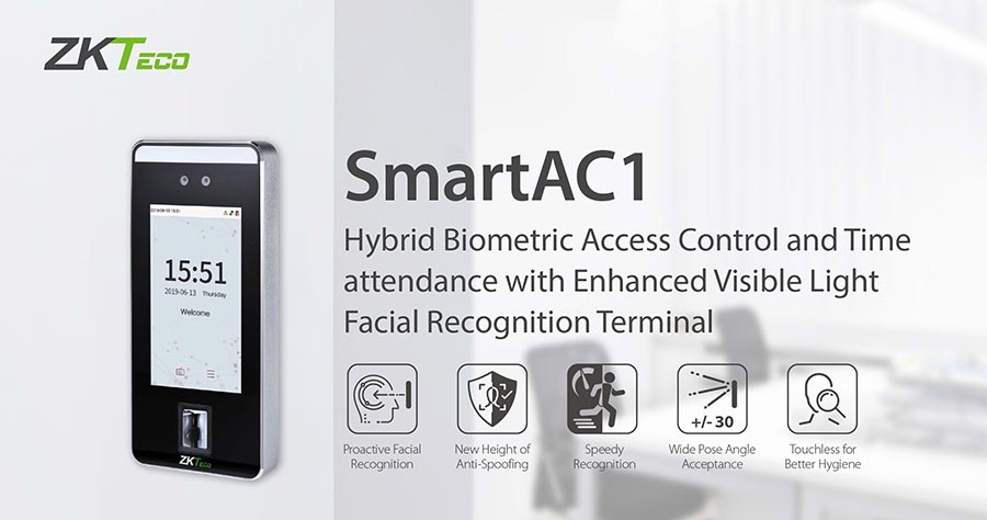 Máy chấm công khuôn mặt ZKTECO SmartAC1 chính hãng