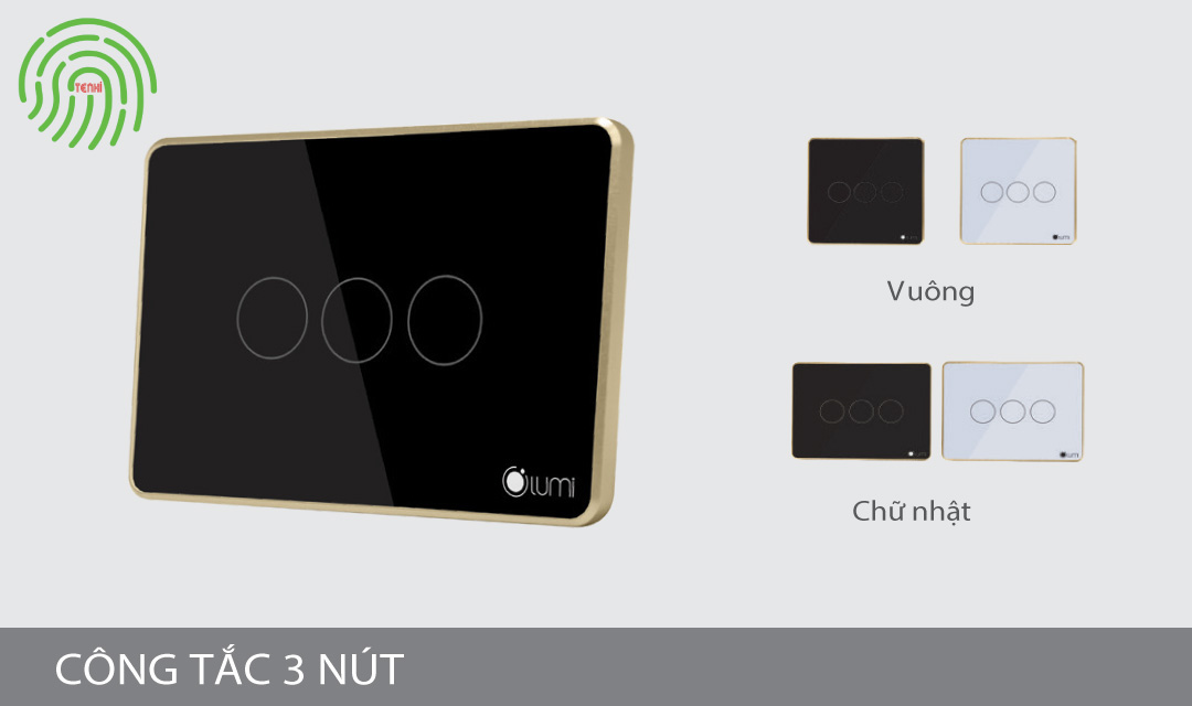 Phân phối CÔNG TẮC CẢM ỨNG 3 NÚT LUMI LM-S3
