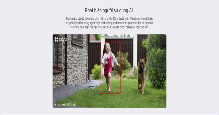 tích hợp AI nhận diện chuyển động Camera C3N - 2MP