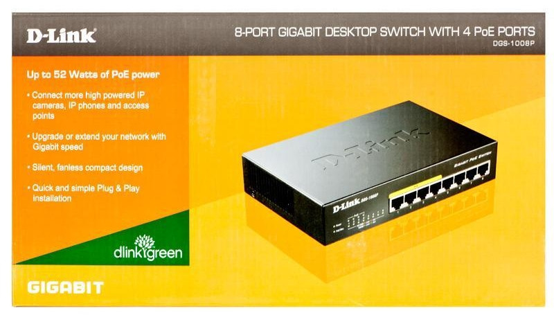 phân phối THIẾT BỊ CHIA MẠNG SWITCH POE D-LINK DGS-1008P