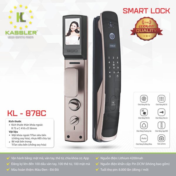 Khóa vân tay Kassler KL878C