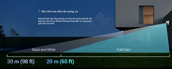Camera H8C với tầm nhìn hồng ngoại lên đến 30m