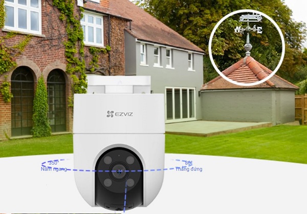 Camera Ezviz H8C 2K 4MP ghi hình 360 độ