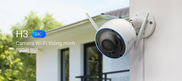 Camera WiFi thông minh ngoài trời EZVIZ H3 2K giám sát 24/7