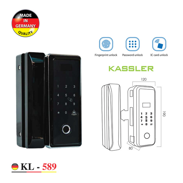 Khóa cửa kính Kassler KL589 