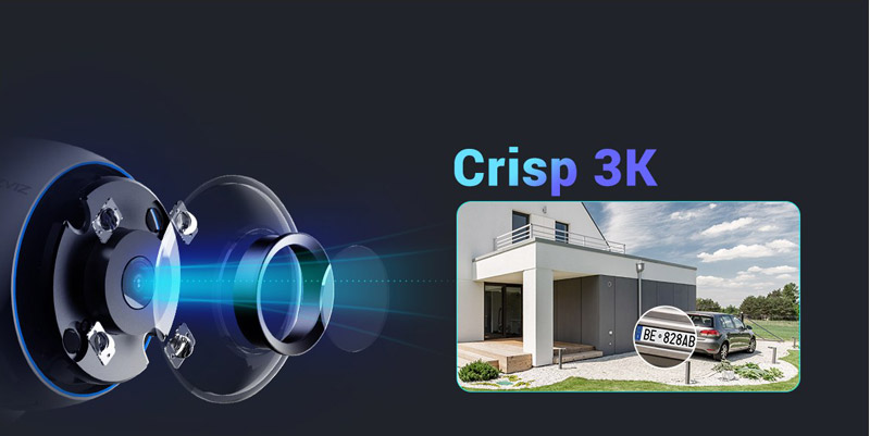 Camera EZVIZ H3 3K với khả năng quan sát lý tưởng