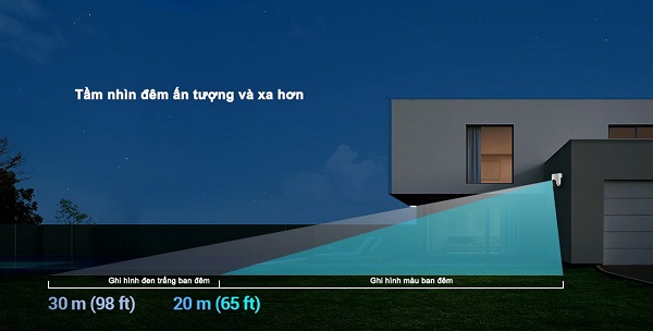 Camera WiFi thông minh ngoài trời EZVIZ H3 2K tầm nhìn ấn tượng
