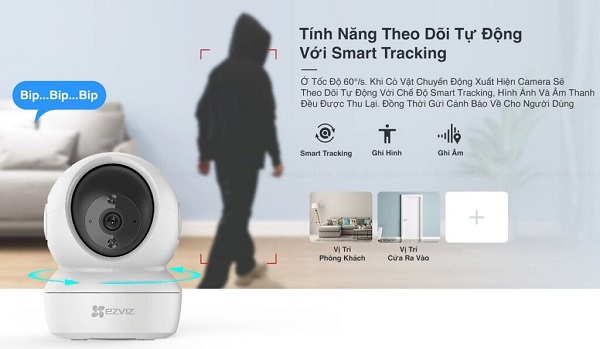 Phát hiện người bằng AI và tự động theo dõi