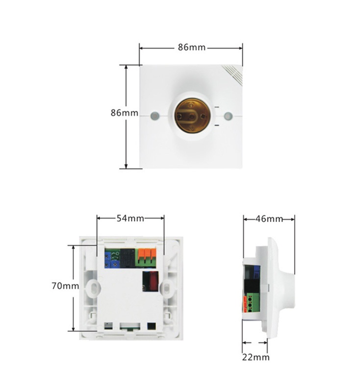 Đui đèn cảm ứng chuyển động hỗ trợ công tắc tay DZ-001W