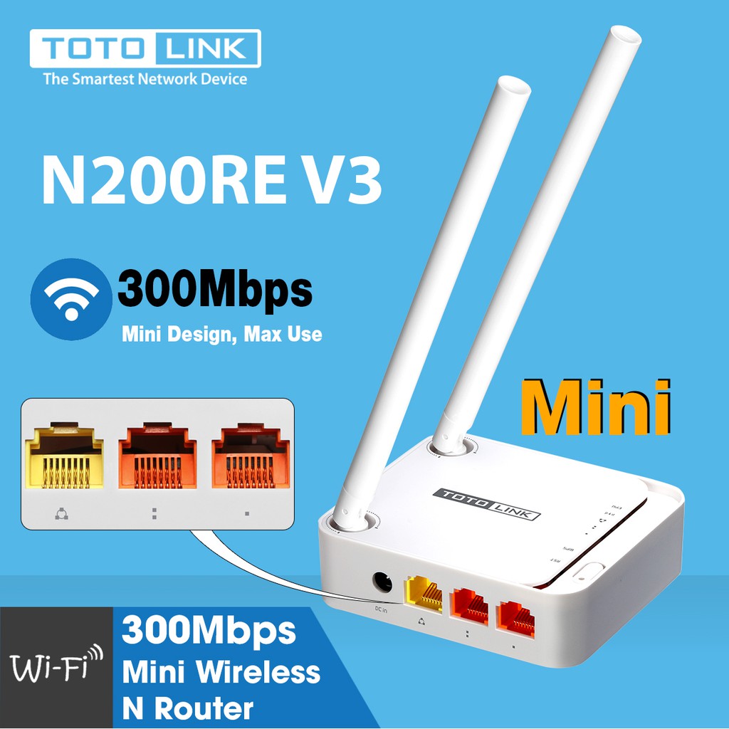 Bộ Phát WiFi TOTOLINK N200RE-v3 300Mbps