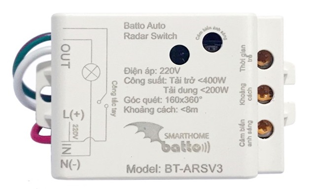 Công tắc cảm biến chuyển động radar BT-ARSV3 Công tắc cảm biến chuyển động radar BT-ARSV3