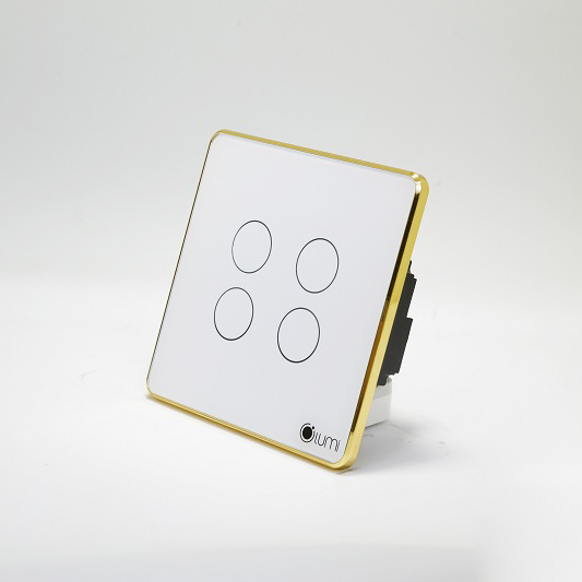 CÔNG TẮC CẢM ỨNG 4 NÚT NGUỒN 1 DÂY LUMI LM-S4L