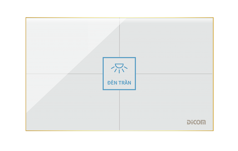 Công tắc cảm ứng Dicom HCN ngang 1 nút Công tắc cảm ứng Dicom HCN ngang 1 nút