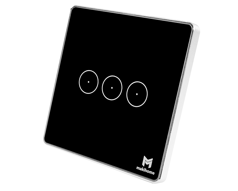 Công tắc cảm ứng thông minh âm tường 3 nút (EU)