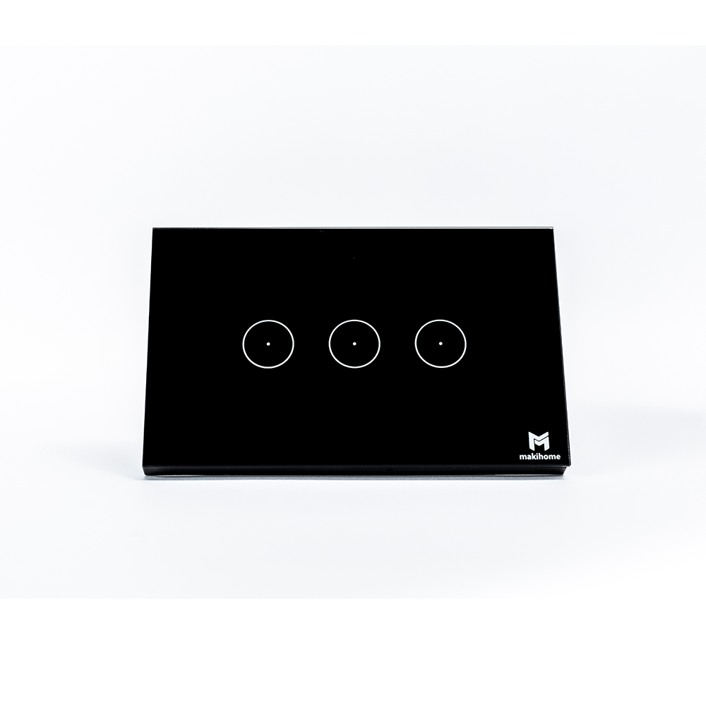 Công tắc cảm ứng thông minh âm tường 3 nút (US)