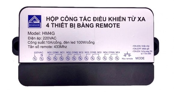 Công tắc điều khiển từ xa 4 thiết bị HM4G