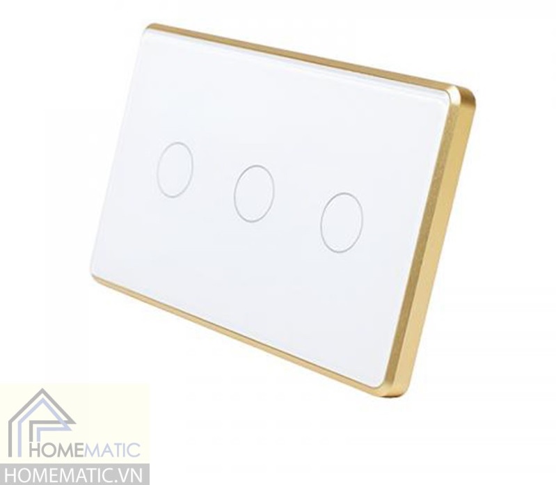 Công tắc Wifi mặt kính viền kim loại Tuya HM61 Công tắc Wifi mặt kính viền kim loại Tuya HM61