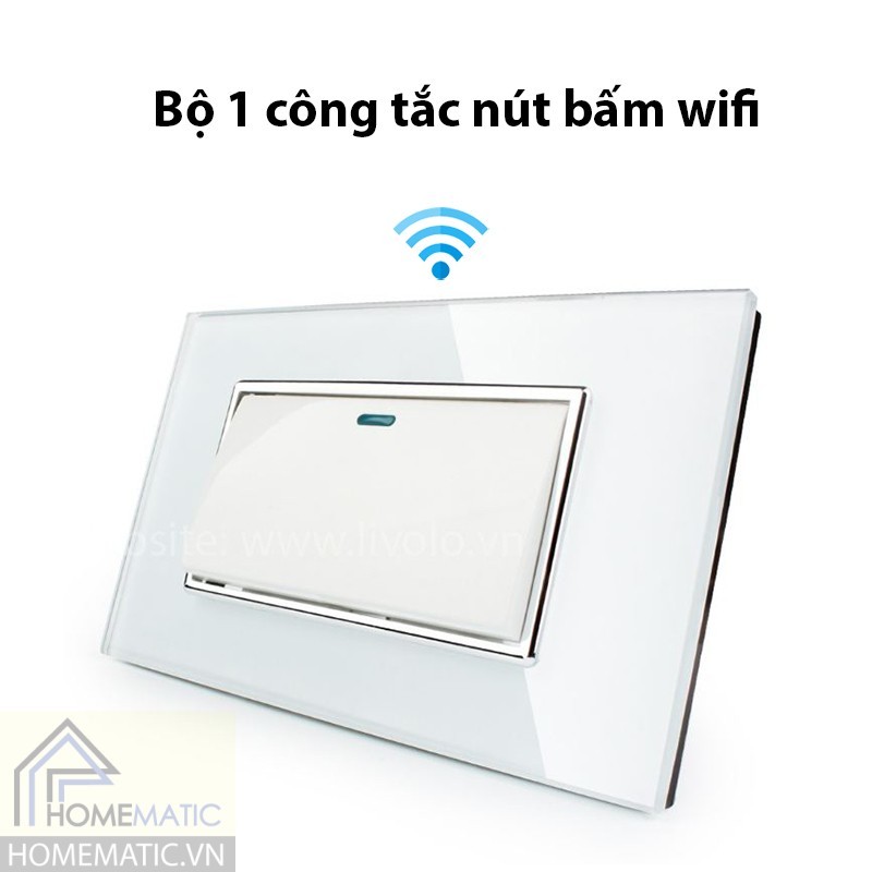 Công tắc Wifi nút bấm kính cường lực Livolo Tuya VL-C8