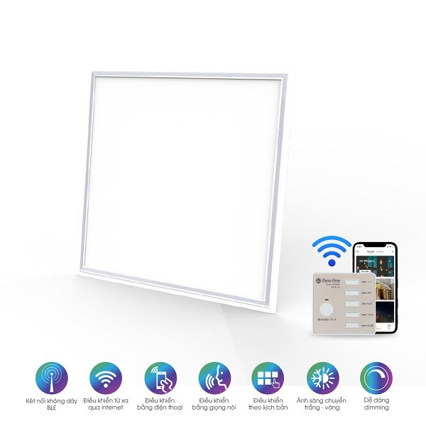 Đèn LED âm trần Panel đổi màu P07.BLE 60×60/40W Đèn LED âm trần Panel đổi màu P07.BLE 60×60/40W