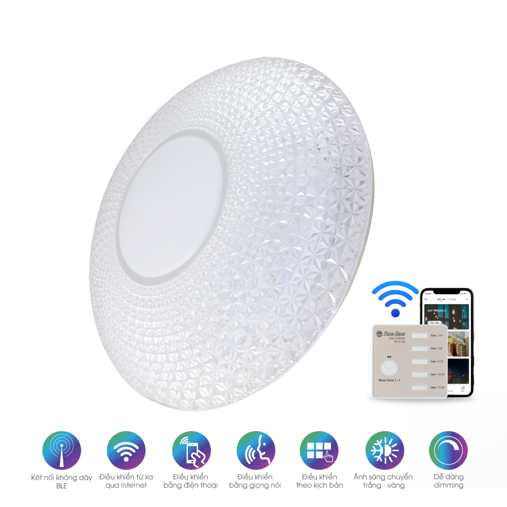 Đèn LED Ốp trần đổi màu LN22.BLE 500/40W Đèn LED Ốp trần đổi màu LN22.BLE 500/40W