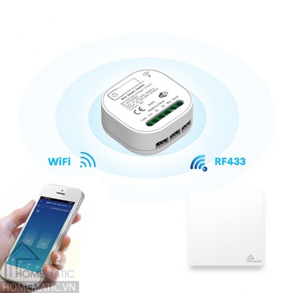 Hộp công tắc wifi siêu nhỏ 16A WDSV3 (nút bấm không dây không pin) Hộp công tắc wifi siêu nhỏ 16A WDSV3 (nút bấm không dây không pin)