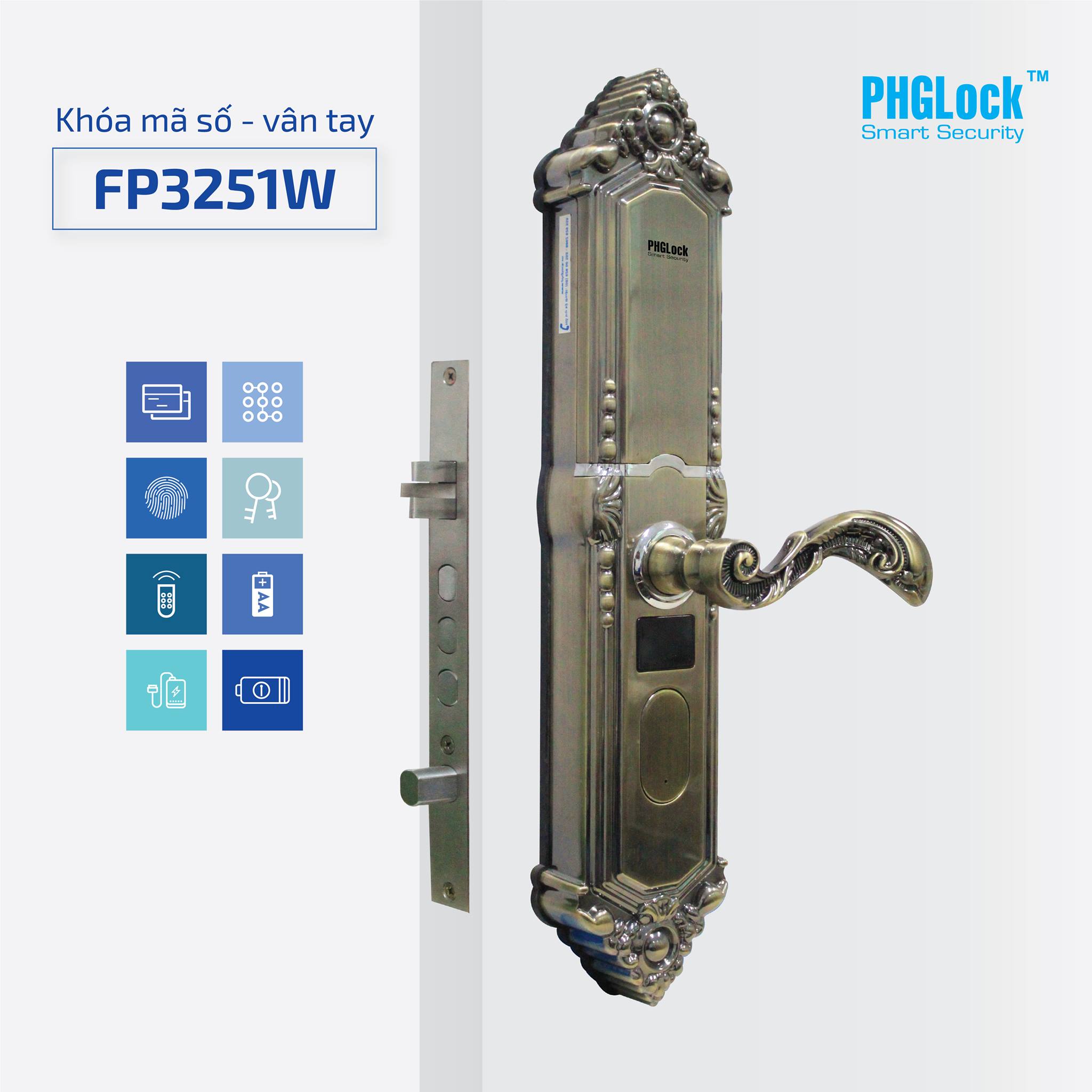 Khóa cửa điện tử PHGLock FP3251