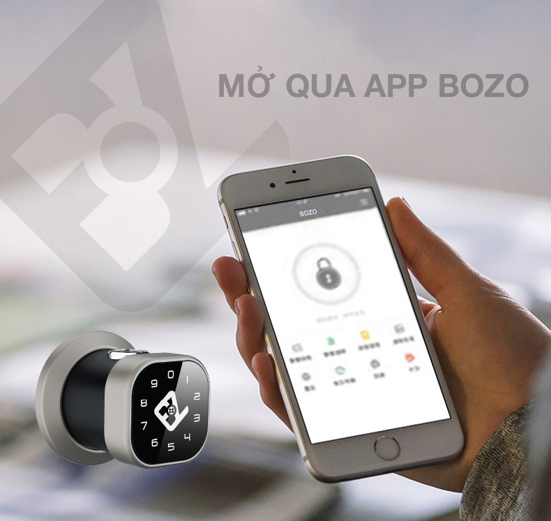 Khóa cửa gỗ vân tay BOZO BM1002 Plus