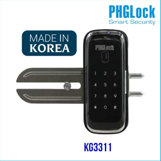 Khóa cửa mật mã cho cửa kính PHGLOCK KG3311 Khóa cửa mật mã cho cửa kính PHGLOCK KG3311