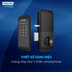 Khóa cửa vân tay Philips 5100-5HBKS Khóa cửa vân tay Philips 5100-5HBKS