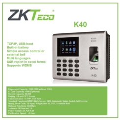 Máy chấm công vân tay và thẻ ZKTeco K40 Máy chấm công ZKTeco K40