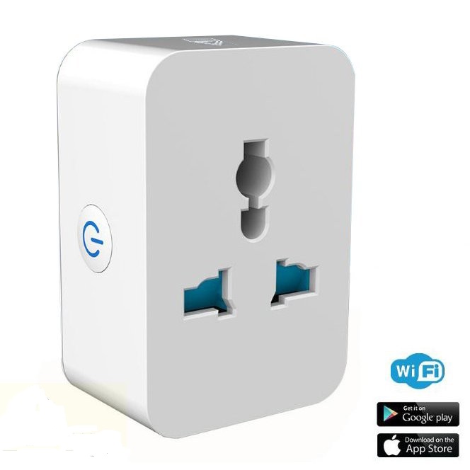 Ổ cắm thông minh Wifi Tuya 15A  đo công suất HM-WS026