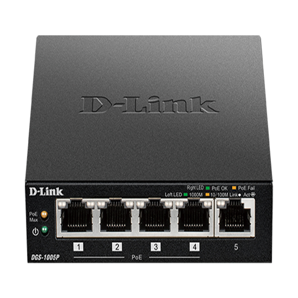 Thiết bị chia mạng Switch POE D-link DGS-1005P Thiết bị chia mạng Switch POE D-link DGS-1005P
