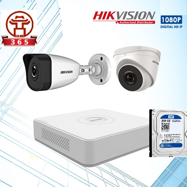 Bộ 1 Camera Ip 2.0Mp Hikvision (Trong Nhà Hoặc Ngoài Trời)