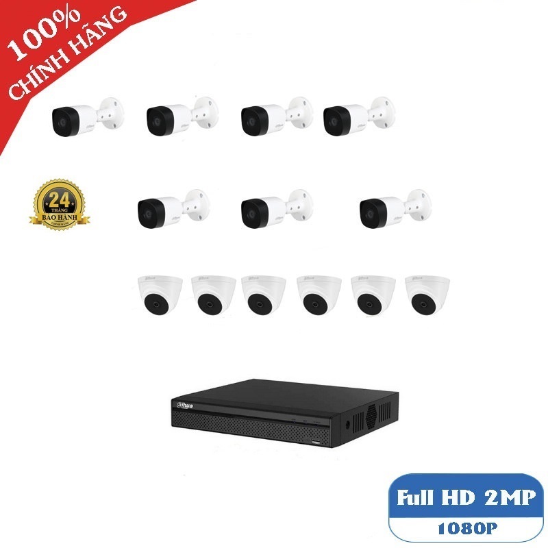 Bộ 13 Camera 2.0Mp Dahua (Trong Nhà Hoặc Ngoài Trời) Bộ 13 Camera 2.0Mp Dahua (Trong Nhà Hoặc Ngoài Trời)