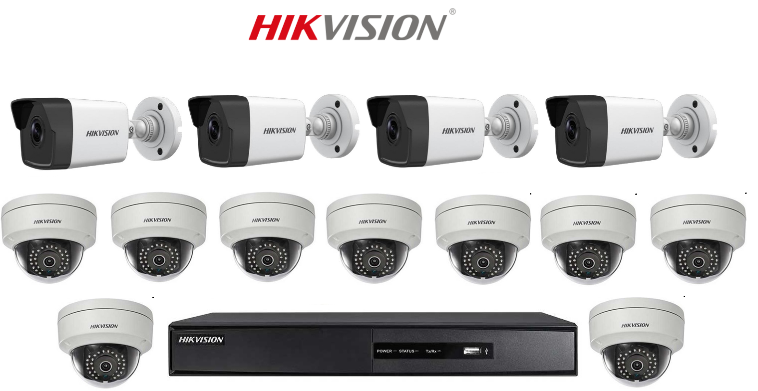 Bộ 13 Camera Ip 4.0Mp Hikvision (Trong Nhà Hoặc Ngoài Trời)