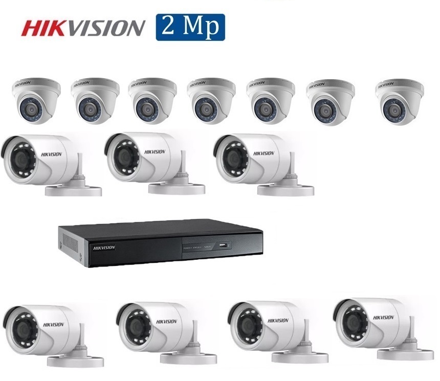 Bộ 14 Camera 2.0Mp TVI Hikvision (Trong Nhà Hoặc Ngoài Trời)