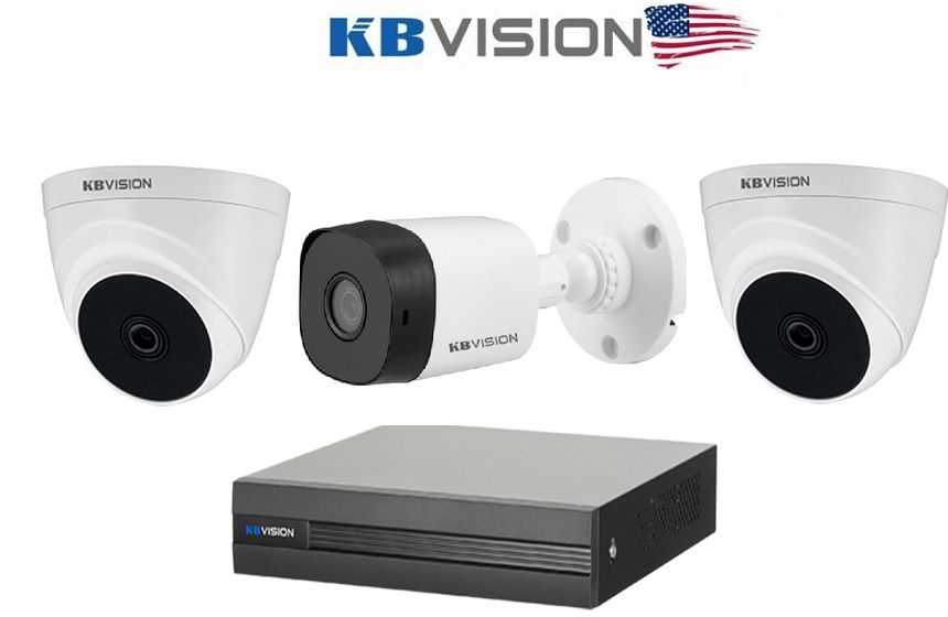 Bộ 3 Camera 2.0Mp CVI KBVISION (Trong Nhà Hoặc Ngoài Trời) Bộ 3 Camera 2.0Mp CVI KBVISION (Trong Nhà Hoặc Ngoài Trời)