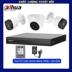 Bộ 3 Camera 2.0Mp Dahua (Trong Nhà Hoặc Ngoài Trời)