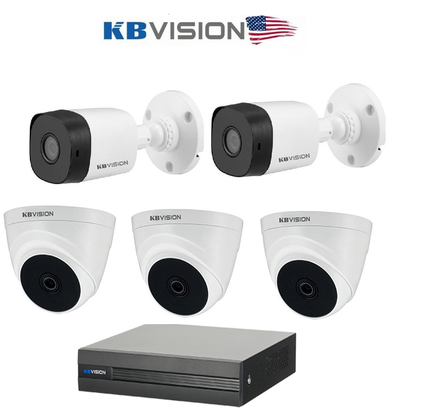 Bộ 4 Camera 2.0Mp CVI KBVISION (Trong Nhà Hoặc Ngoài Trời)