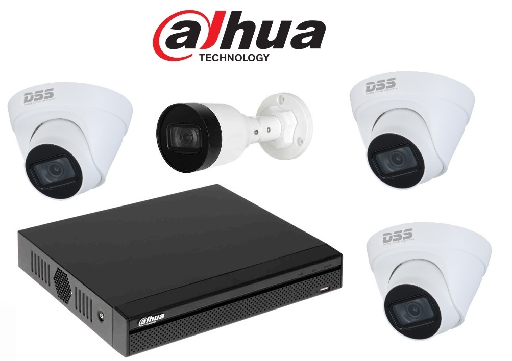 Bộ 4 Camera Ip 2.0Mp Dahua (Trong Nhà Hoặc Ngoài Trời)