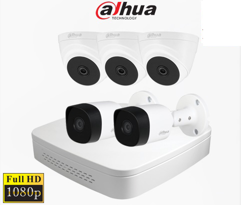Bộ 5 Camera 2.0Mp Dahua (Trong Nhà Hoặc Ngoài Trời)