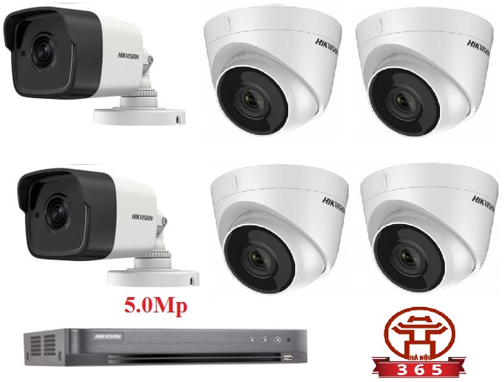 Bộ 6 Camera 5.0Mp Hikvision (Trong Nhà Hoặc Ngoài Trời)