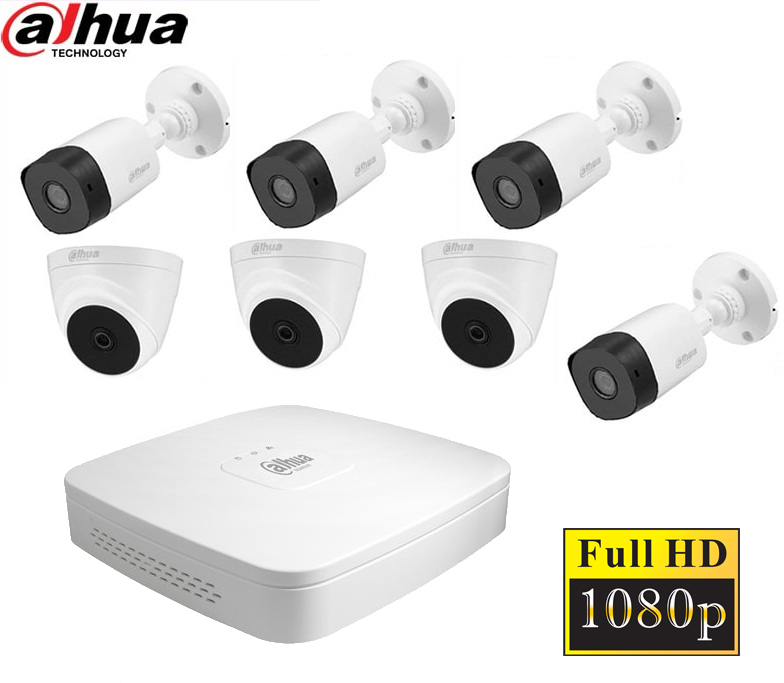Bộ 7 Camera 2.0Mp Dahua (Trong Nhà Hoặc Ngoài Trời) Bộ 7 Camera 2.0Mp Dahua (Trong Nhà Hoặc Ngoài Trời)