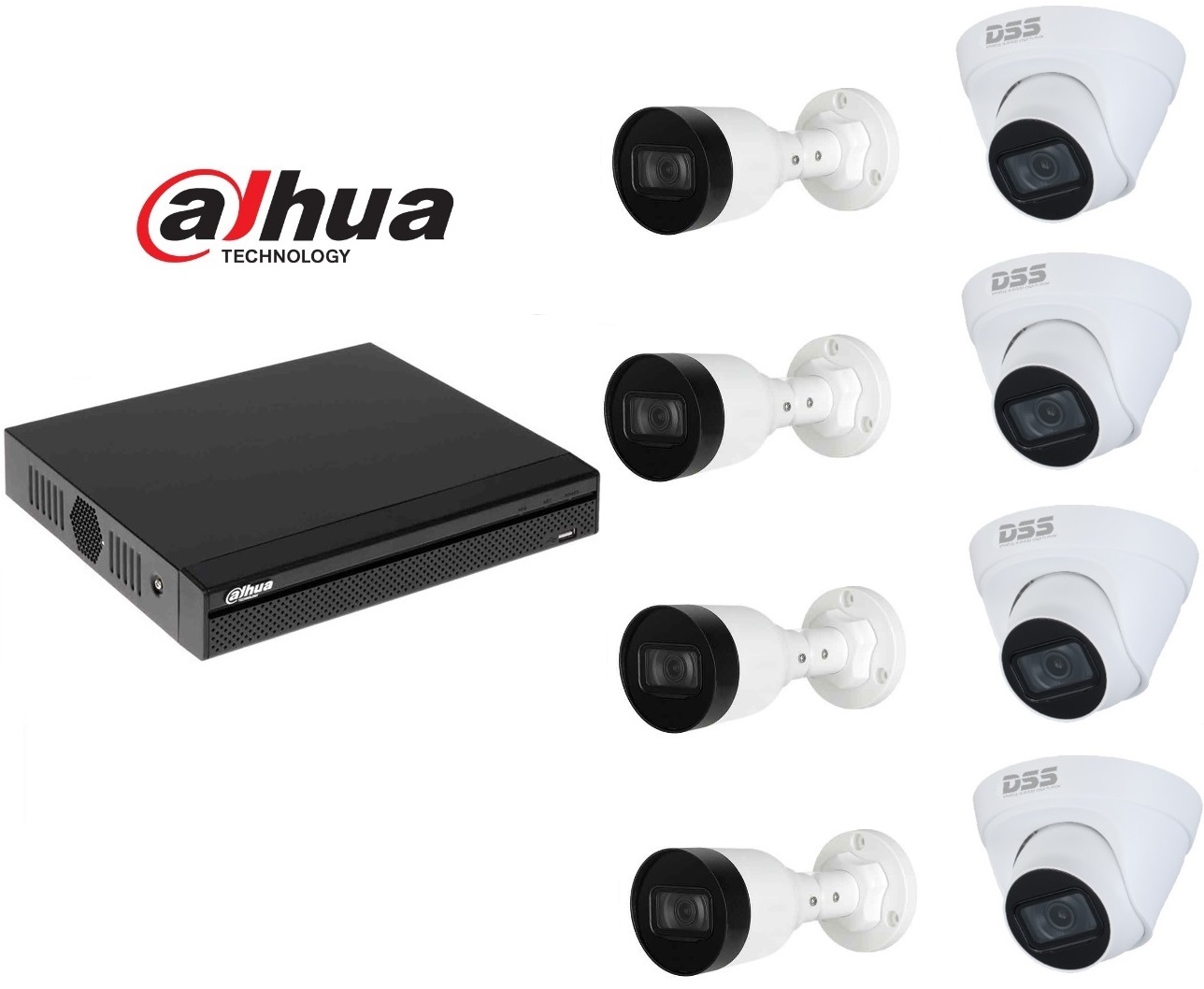 Bộ 8 Camera Ip 4.0Mp Dahua (Trong Nhà Hoặc Ngoài Trời)