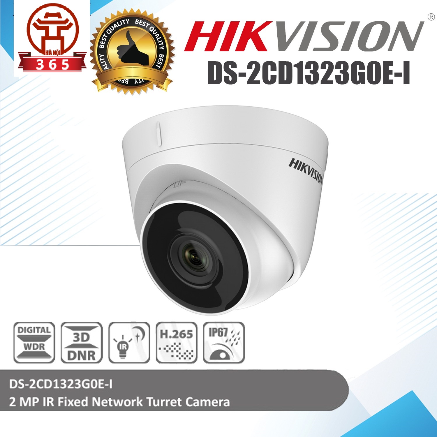 Camera IP Dome 2.0MP Hikvision DS-2CD1323G0E-I(L) Camera IP Dome 2.0MP Hikvision DS-2CD1323G0E-I(L)