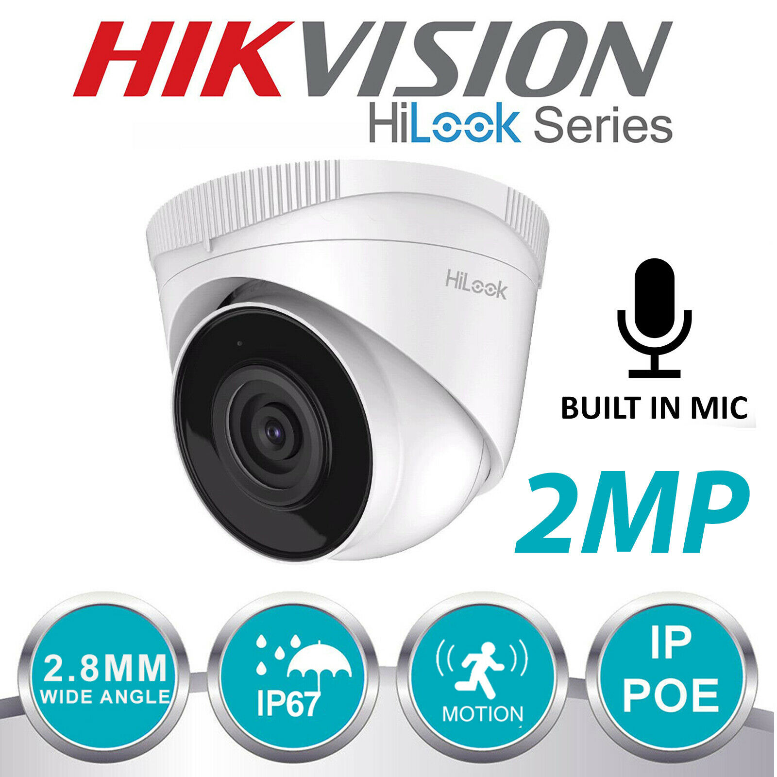 Camera IP Dome 2MP HiLook IPC-T220H-U