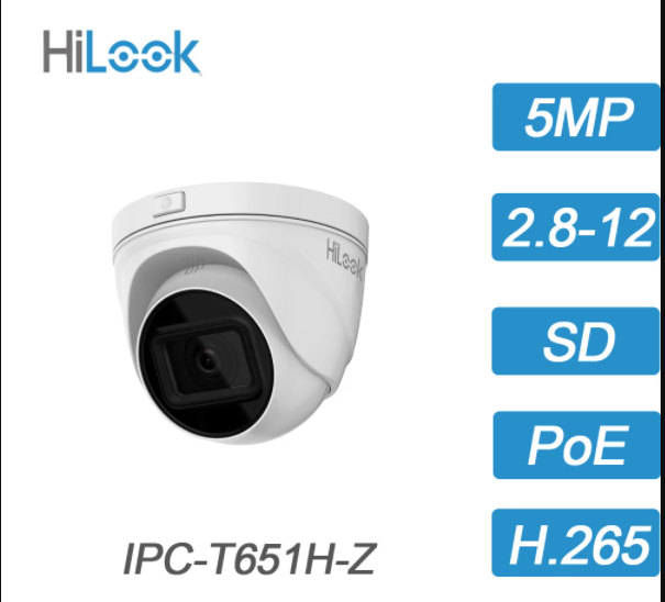 Camera IP Dome 5MP Hilook IPC-T651H-Z Camera IP Dome 5MP Hilook IPC-T651H-Z