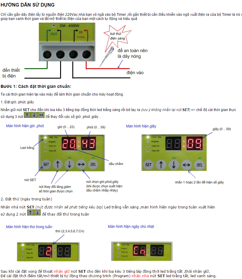 Bán công tắc hẹn giờ TPE TM3A